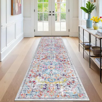 Obrázek produktu pro Koberec - 80 x 250 cm - Bavlna - Moderní design - Protiskluzový - Možnost praní v pračce