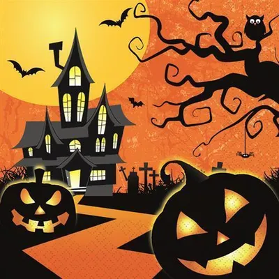 Produktbild von 20 Servietten Spooky Halloween - Halloween gruselig 33x33cm