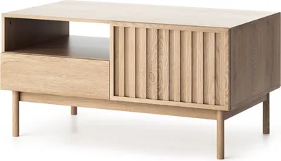 Productafbeelding van Salontafel Saori, bijzettafel, 106x53x64 cm, salontafel, crème eikenhout