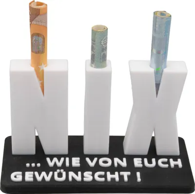 Produktbild von Geschenk Geldgeschenk Geschenkidee Nichts NIX Geldscheingeschenk Geburtstag