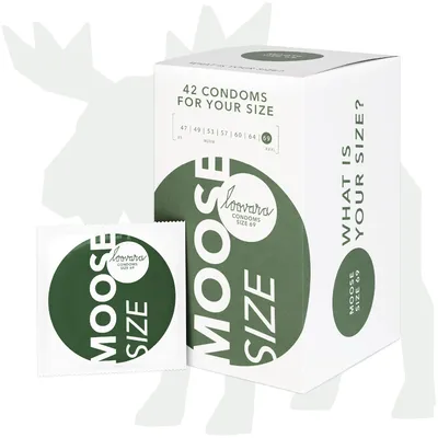 Produktbild von Loovara Kondome MOOSE mit Gleitmittel 42 Stück - Größe XXXL 69 mm - Präservative Für mehr Fun & Feeling