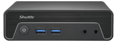 Produktbild von Shuttle Nano PC NE10N, Intel N 100, 1x HDMI, 1x DP, 6x USB, 1x LAN, VESA, lüfterlos, 24/7 Dauerbetrieb, 0,6L Größe PC, Mini-PC Barebone, Intel SoC, DDR4-SDRAM, PCI Express, SATA, 65 W