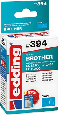 Produktbild von Edding Tintenpatrone EDD-394 ersetzt Brother LC1240C