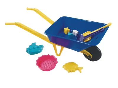 Immagine prodotto di Carriola blu con set di sabbia 70 cm