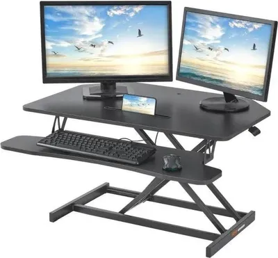 Immagine prodotto di Scrivania a due piani, regolabile in altezza, dimensioni 80x40 cm. Ideale come scrivania per computer o per laptop