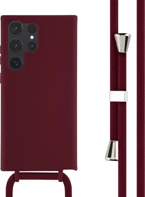 Image de imoshion Étui en silicone avec cordon pour le Samsung Galaxy S23 Ultra - Rouge foncé