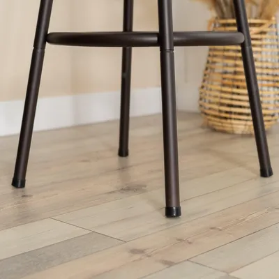 Obrázek produktu pro Křeslo - Barové křeslo - Barová stolička - Židle - Křeslo s opěradlem - Vintage design - Otočné o 360° - S podnožkou