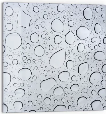 Produktbild von DEQORI Küchenrückwand Glas 60x60 cm 'Wassertropfenmuster' Spritzschutz Bad Rückwand