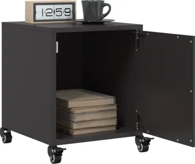 Produktbild von vidaXL Nachttische 2 Stk. Schwarz 36x39x43,5 cm Stahl