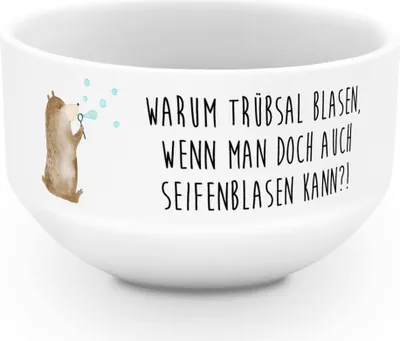 Produktbild von Mr. & Mrs. Panda schale Bär Seifenblasen - Weiß - Geschenk, Lustig Sein Glücklich Traurig Happy, Suppenschüssel, Obstschale, Teddybär, dessertschale, Schüssel