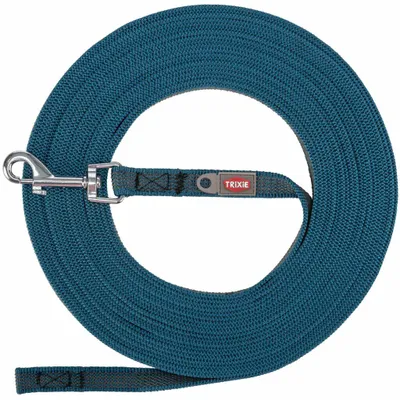 Produktbild von TRIXIE Schleppleine, gummiert - petrol - 15 m/15 mm