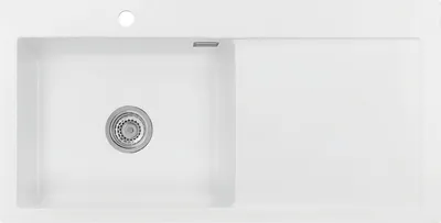 Produktbild von Flächenbündige Spüle MERA 100 SL F Polar Becken links mit Handbetätigung