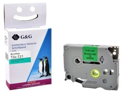 Produktbild von G&G Schriftband kompatibel mit Brother TZe-721
