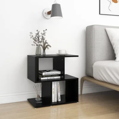Image de vidaXL Table de nuit noire 50x30x51,5 cm Bois composite