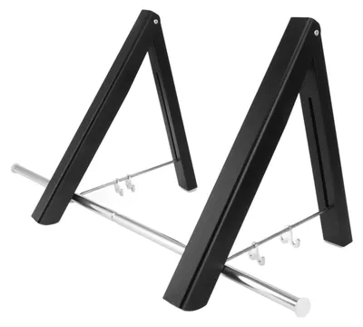 Image de Porte-vêtements rétractable mural en aluminium, barre de séchage invisible pour balcon, noir
