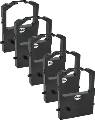 Produktbild von vhbw 5x Farbband Schriftband kompatibel mit Epson LQ 100 Nadeldrucker, Bondrucker - Schwarz
