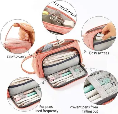 Produktbild von Rosa Organizer Etui mit Stiftehalter und großer Kapazität