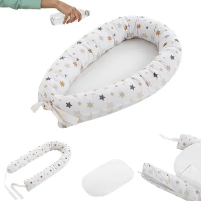 Produktbild von CoolDreams Nestchen für Neugeborene, wasserdicht und aus 100 % Baumwolle