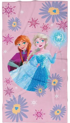 Obrázok produktu pre Detský uterák Frozen: Kvetinové kúzlo