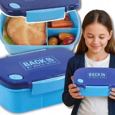Produktbild von Derform Lunchbox Behälter mit Fächern Blau