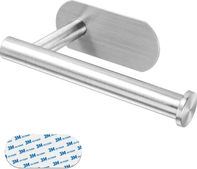 Produktbild von Toilettenpapierhalter Ohne Bohren, Selbstklebend Toilettenpapierrollenhalter Edelstahl Klopapierhalter WC Papier Halterung Rollenhalter Klorollenhalter Papierhalter für Küche und Badzimmer
