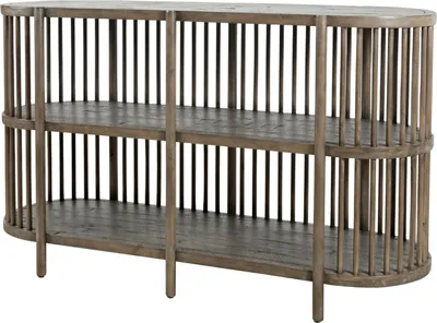 Productafbeelding van FURNLUX staande plankenrek Avola, donkerbruin, 137 cm / Hoofdkleur: bruin / Afmetingen: 137 x 81 x 46 cm