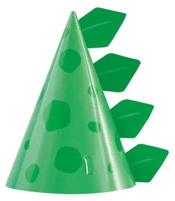 Obrázek produktu pro Párty kloboučky zelené - DINOSAURUS - 8 ks