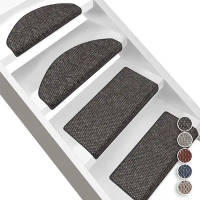 Produktbild von Stufenmatte Ponto Anthrazit Rechteckig 23,5 x 65 cm