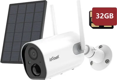 Obrázek produktu pro 1080P venkovní sledovací kamera, WiFi venkovní kamera s barevným nočním viděním, PIR detektor pohybu, 2-pásmový zvuk, IP65, 32GB