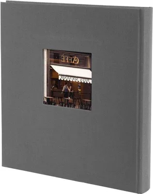 Productafbeelding van Famanu Fotoalbum - Herinneringsalbum - 30 x 31 cm - 60 witte pagina's - Grijs