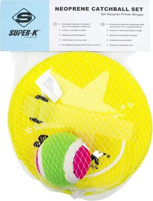 Produktbild von Super-K Fangspiel Gelb 17cm Ø, 1 Ball, 2 Fangteller