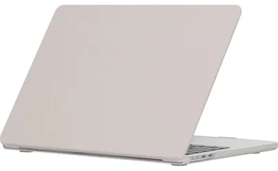 Produktbild von Mobigear Cream Matte Schutzhülle für MacBook Air 13 Zoll (2022-2026), Hartschale, MacBook Case - Grau - Modell A2681 / A3113 / A3240 / A3449