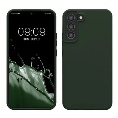 Obrázek produktu pro kwmobile pouzdro kompatibilní s pouzdrem Samsung Galaxy S22 Plus - silikonové pouzdro na mobilní telefon - měkký povrch pouzdra na mobilní telefon - bezdrátové nabíjení - tmavě zelené matné