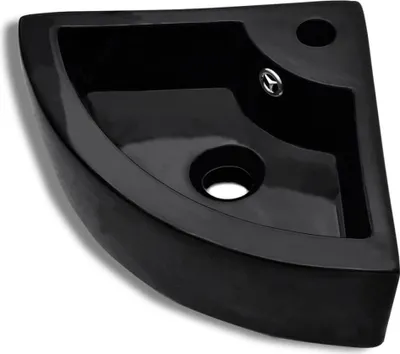 Produktbild von vidaXL Waschbecken mit Überlauf 45 x 32 x 12,5 cm Schwarz
