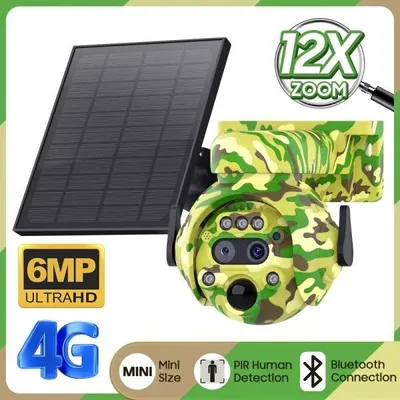 Zdjęcie produktu dla Kamera słoneczna 4G RobiCam, 12-krotny zoom, obrót o 360°, zoom optyczny
