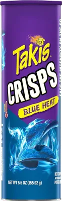 Productafbeelding van Takis Crisps Blue Heat – 155,92g | Extreem pittige chili-limet chips + verpakkingsmateriaal voor verzending