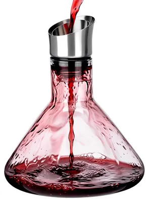 Weinkaraffe 1500 ml mit Edelstahlfilter, Kristallglas