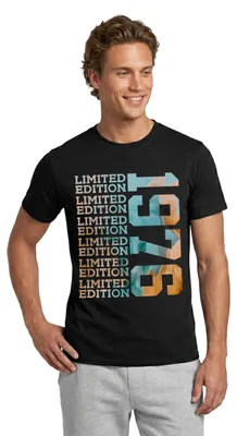 Produktbild von Spreadshirt 1976 Limited Edition Jahrgang Geburtstag | 50. Geburtstag Männer T-Shirt, S, Schwarz