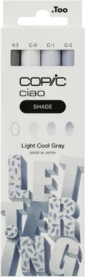 Productafbeelding van Copic Ciao Shade Set Light cool gray - 3 dubbele markers met©én medium brede en©én penseelpunt - Incl