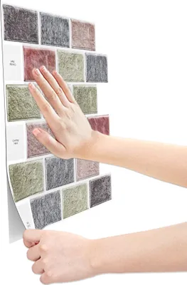 Produktbild von LARS360 1m² 10 Stück 3D Fliesensticker, DIY Wandfliesensticker Selbstklebende Dekorfolien, Klebefliesen für Küche und Badezimmer, Marmor-Design-B