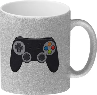 Produktbild von Videospiel-Controller Glitzer-Kaffeebecher - Gamer Tasse