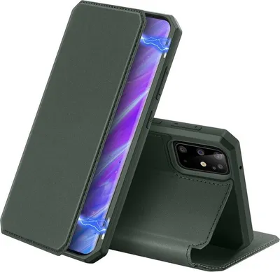Produktbild von Buch Tasche "Dux Ducis" für Samsung Galaxy S20 PLUS (G985F) Handy Hülle Etui Brieftasche Schutzhülle mit Standfunktion, Kartenfach Grün