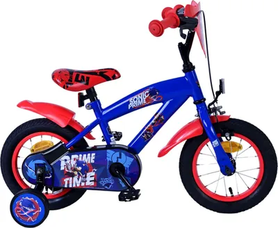 Zdjęcie produktu dla Rower dziecięcy Volare Sonic Prime dla chłopców - 12 cali w kolorze niebieskim i czerwonym
