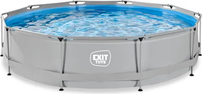 Produktbild von EXIT Soft Grey Rahmenpool ø360, Aufstellpool, mit Filterpumpe, Rund, Grau