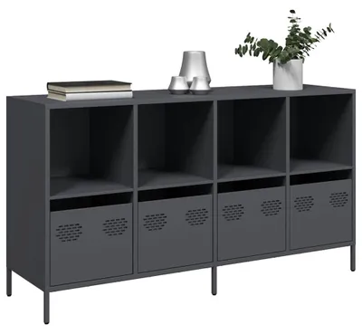 Produktbild von vidaXL Sideboard Anthrazit 135x39x73,5 cm Kaltgewalzter Stahl