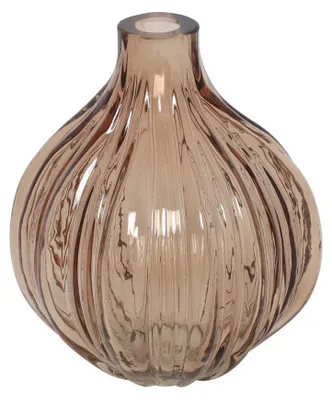 Produktbild von Countryfield Vase braunes Glas Dekoration Ø12xH14cm modern