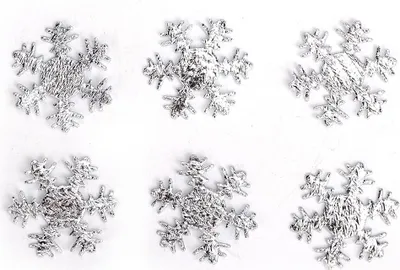 Image de 300 flocons de neige confettis accessoires décoratifs de Noël flocons de neige ornement de vacances (Confettis flocons de neige argentés 26mm)