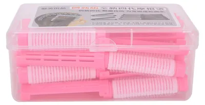 Immagine prodotto di 20 pezzi di bigodini flessibili per permanente, set di strumenti per parrucchiere, colore rosa