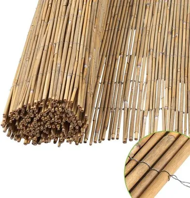 Productafbeelding van 80x300 cm, rieten omheining van natuurlijk hout, eenvoudig op te zetten voor tuin en balkon