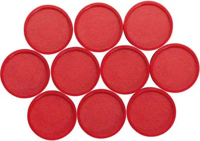 Immagine prodotto di MAUL Magnete rotondo 10 pezzi 1 kg plastica ferrite resistente alla rottura verniciato Ø 2,9 x 1,2 cm rosso